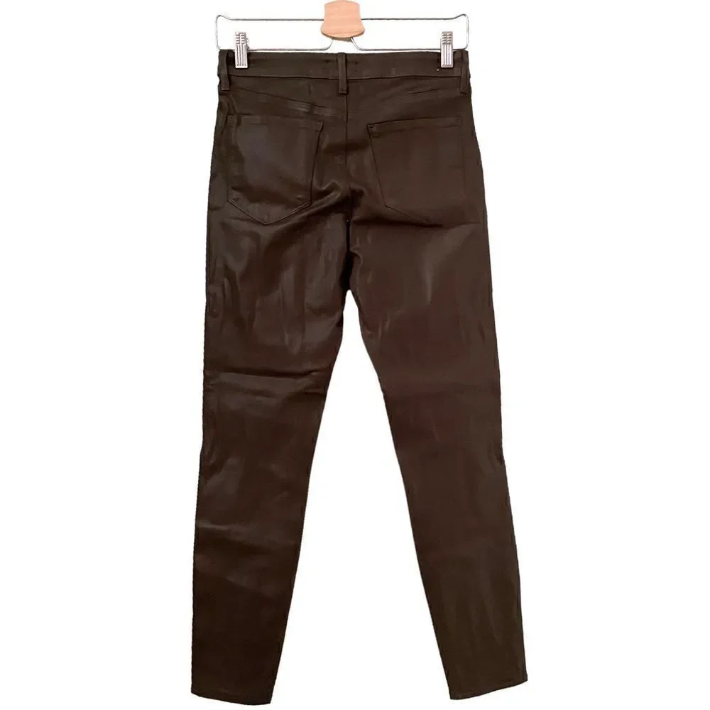 NEW L’AGENCE Margot High Rise Skinny Jeans in Army Coated Size 28